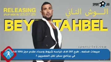 مبيعات ضخمة.. طرح 207 آلاف كراسة شروط وسداد مقدم حجز لـ109 آلاف في برنامج سكن لكل المصريين 7